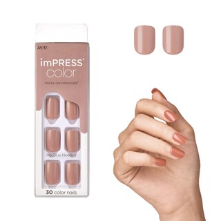 Foto 1 | Foto 1 | Press On Nails Impress Sandbox Pink Short Squoval 30 Uñas - Venta Internacional.