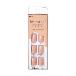 Foto 1 | Foto 1 | Press On Nails Impress «latte», Color Beige, Forma Corta Y Ovalada - Venta Internacional.