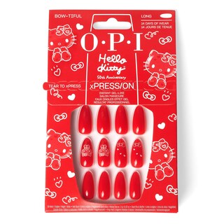 Foto 1 | Foto 1 | Press On Nails Opi Xpress/on Bow-tiful, Color Rojo Brillante Y Largo Almendra - Venta Internacional.