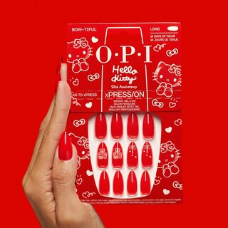 Foto 5 | Foto 5 | Press On Nails Opi Xpress/on Bow-tiful, Color Rojo Brillante Y Largo Almendra - Venta Internacional.