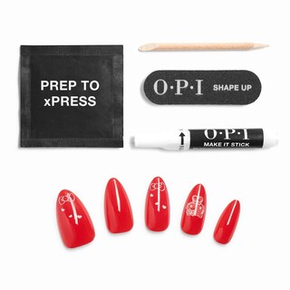 Foto 6 | Foto 6 | Press On Nails Opi Xpress/on Bow-tiful, Color Rojo Brillante Y Largo Almendra - Venta Internacional.