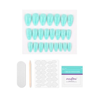 Foto 1 | Foto 1 | Uñas Postizas Reutilizables Desmontables Con Forma De Punta Larga Ponibles - Venta Internacional.