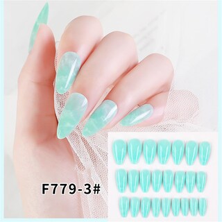 Foto 2 | Foto 2 | Uñas Postizas Reutilizables Desmontables Con Forma De Punta Larga Ponibles - Venta Internacional.