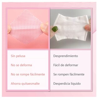 Foto 5 | Foto 5 | Toallitas Libre De Pelusa Para Uñas Limpiar Pinza 400 Pzs Rosa