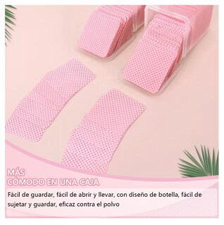 Foto 6 | Foto 6 | Toallitas Libre De Pelusa Para Uñas Limpiar Pinza 400 Pzs Rosa