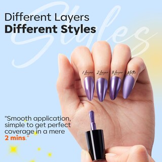 Foto 5 | Foto 5 | Set de Esmaltes de Uñas Modelones de 6 Colores Metalizado Cromado - Venta Internacional