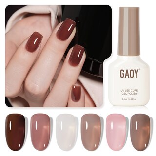 Foto 1 | Foto 1 | Set de Esmaltes de Uñas Gaoy Rose Brown Jelly Gel 6 Colores 6.5 ml - Venta Internacional