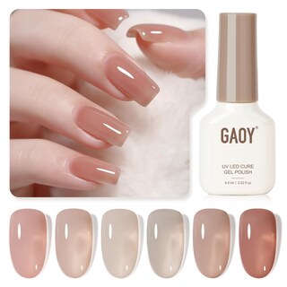 Foto 1 | Foto 1 | Set de Esmaltes Gaoy Rose Quartz Jelly Gel 6 Colores 6.5 ml - Venta Internacional