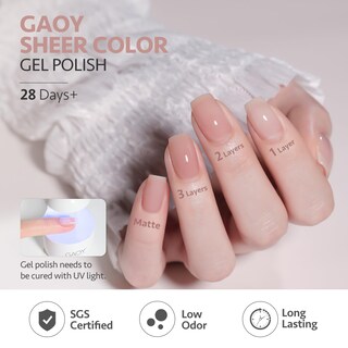 Foto 5 | Foto 5 | Set de Esmaltes Gaoy Rose Quartz Jelly Gel 6 Colores 6.5 ml - Venta Internacional