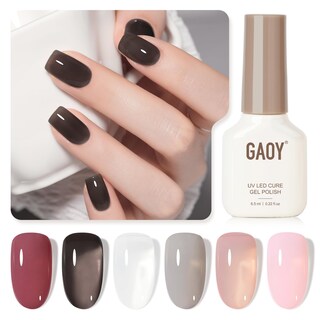 Foto 1 | Foto 1 | Set de Esmaltes Gaoy Gel Grey Pink Jelly Gel de 6.5 ml para Manicura de Salón - Venta Internacional