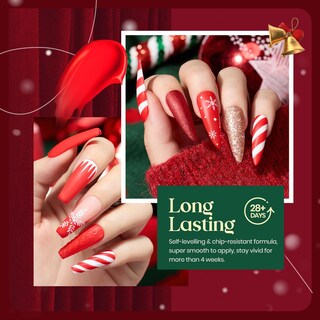 Foto 4 | Foto 4 | Esmalte De Uñas Beetles Gel Red Glitter Burgundy 7,5 Ml X6 - Venta Internacional.