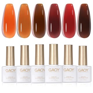 Foto 1 | Foto 1 | Set De Esmaltes De Uñas Gaoy Jelly Brown Gel, 6 Colores, 7,3 Ml, Uv/led - Venta Internacional.