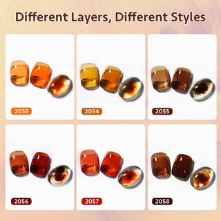 Foto 2 | Foto 2 | Set De Esmaltes De Uñas Gaoy Jelly Brown Gel, 6 Colores, 7,3 Ml, Uv/led - Venta Internacional.