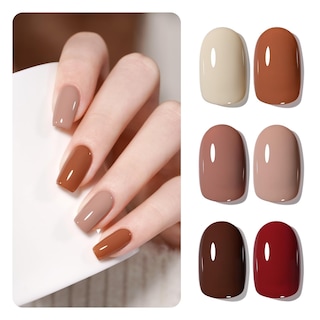 Foto 1 | Foto 1 | Set De Esmaltes De Uñas En Gel Gaoy, Rojo, Marrón Y Blanco, 6,5 Ml X 6 - Venta Internacional.