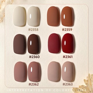 Foto 2 | Foto 2 | Set De Esmaltes De Uñas En Gel Gaoy, Rojo, Marrón Y Blanco, 6,5 Ml X 6 - Venta Internacional.