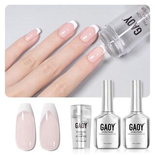 Foto 1 | Foto 1 | Estampador De Uñas Gaoy Con 2 Esmaltes En Gel, 16 Ml, Kit De Manicura Francesa - Venta Internacional.