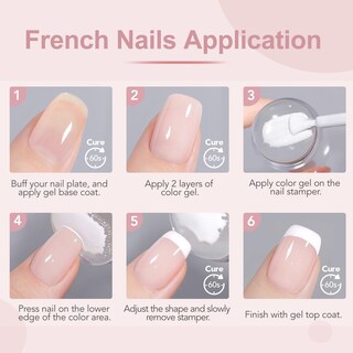 Foto 3 | Foto 3 | Estampador De Uñas Gaoy Con 2 Esmaltes En Gel, 16 Ml, Kit De Manicura Francesa - Venta Internacional.