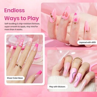 Foto 5 | Foto 5 | Esmalte De Uñas En Gel Beetles Pink, 6 Colores, 7,5 Ml, Curado Con Led Uv - Venta Internacional.
