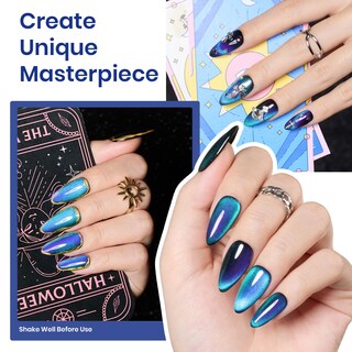 Foto 5 | Foto 5 | Esmalte De Uñas En Gel Beetles Blue Cat Eye De 15 Ml Con Imán - Venta Internacional.