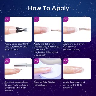 Foto 7 | Foto 7 | Set De Esmaltes De Uñas En Gel Modelones Cat Eye, 6 Colores, 7 Ml - Venta Internacional.