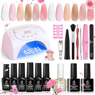Foto 1 | Foto 1 | Kit De Esmaltes De Uñas En Gel Beetles, Luz Uv Led De 48 W, 6 Colores - Venta Internacional.