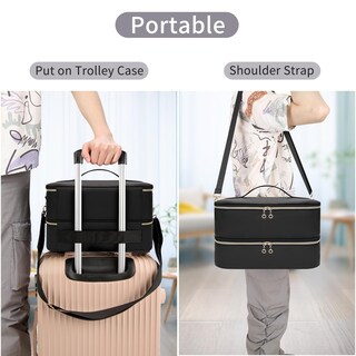 Foto 6 | Foto 6 | Funda Organizadora Para Esmaltes De Uñas, Piel Etérea, Color Negro, Más De 50 Botellas - Venta Internacional.
