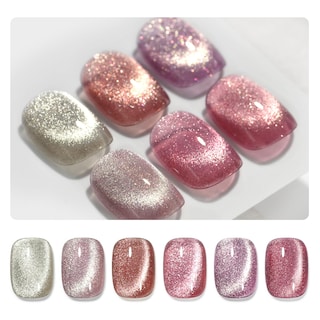 Foto 1 | Foto 1 | Set De Esmaltes De Uñas Gaoy Glitter Cat Eye Gel Pink Galaxy 7,3 Ml X6 - Venta Internacional.