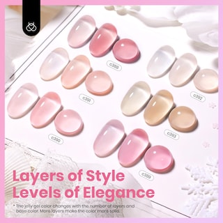 Foto 3 | Foto 3 | Set De Esmaltes De Uñas En Gel Beetles Nude Pink, 6 Colores, Primavera - Venta Internacional.