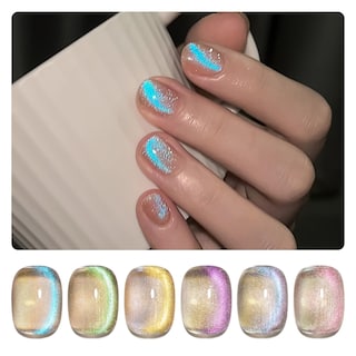Foto 1 | Foto 1 | Set De Esmaltes De Uñas Gaoy Cat Eye Gel Con Purpurina Azul Magnética - Venta Internacional.