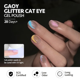 Foto 5 | Foto 5 | Set De Esmaltes De Uñas Gaoy Cat Eye Gel Con Purpurina Azul Magnética - Venta Internacional.