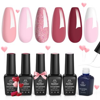 Foto 1 | Foto 1 | Set De Esmaltes De Uñas Beetles Pink Gel De 5 Colores Con Esmalte Delineador - Venta Internacional.