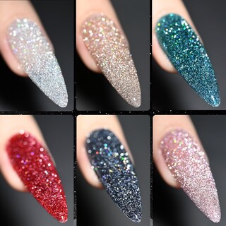 Foto 1 | Foto 1 | Set De Esmaltes De Uñas Gaoy Reflective Glitter, 6 Colores, 7,3 Ml - Venta Internacional.
