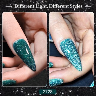 Foto 3 | Foto 3 | Set De Esmaltes De Uñas Gaoy Reflective Glitter, 6 Colores, 7,3 Ml - Venta Internacional.