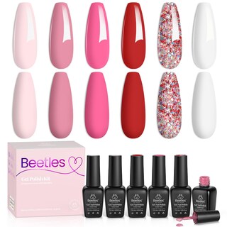 Foto 1 | Foto 1 | Set De Esmaltes De Uñas En Gel Beetles Pink Fall In Love Collection - Venta Internacional.
