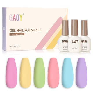 Foto 1 | Foto 1 | Set De Esmaltes De Uñas En Gel Gaoy Pastel, 6 Colores, 6,5 Ml, Para Salón, Bricolaje - Venta Internacional.