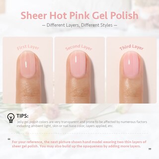 Foto 2 | Foto 2 | Esmalte De Uñas En Gel Gaoy Sheer Hot Pink, 16 Ml, Uv Light Cure 1353 - Venta Internacional.