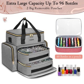 Foto 3 | Foto 3 | Estuche Organizador De Esmaltes De Uñas Yorepek Extra Grande Para Más De 100 Botellas - Venta Internacional.