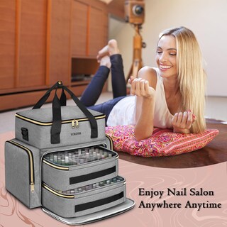 Foto 7 | Foto 7 | Estuche Organizador De Esmaltes De Uñas Yorepek Extra Grande Para Más De 100 Botellas - Venta Internacional.