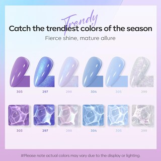 Foto 4 | Foto 4 | Set De Esmaltes De Uñas Modelones 6 Colores Baby Blue Purple Shimmer - Venta Internacional.