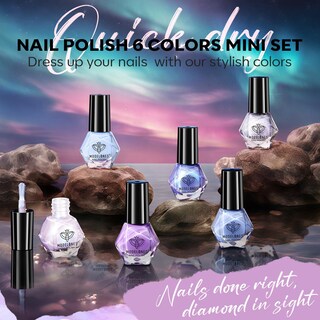 Foto 7 | Foto 7 | Set De Esmaltes De Uñas Modelones 6 Colores Baby Blue Purple Shimmer - Venta Internacional.