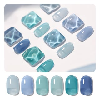 Foto 1 | Foto 1 | Set De Esmaltes De Uñas Gaoy Jelly Blue Gel, 6 Colores, 6,5 Ml, Luz Uv - Venta Internacional.