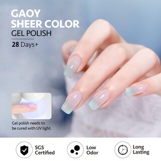 Foto 5 | Foto 5 | Set De Esmaltes De Uñas Gaoy Jelly Blue Gel, 6 Colores, 6,5 Ml, Luz Uv - Venta Internacional.