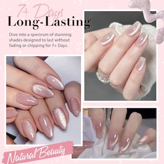 Foto 3 | Foto 3 | Esmalte De Uñas Azurebeauty Cat Eye Nude Glitter Vegan 10 Ml - Venta Internacional.