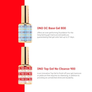 Foto 2 | Foto 2 | Set De Esmaltes En Gel Dnd Dc Base Gel 800 Y Top Gel No Cleanse 900 - Venta Internacional.