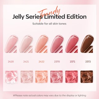 Foto 5 | Foto 5 | Set De Esmaltes De Uñas En Gel Modelones, 6 Colores, Jelly Nude Crystal - Venta Internacional.