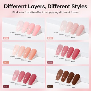 Foto 6 | Foto 6 | Set De Esmaltes De Uñas En Gel Modelones, 6 Colores, Jelly Nude Crystal - Venta Internacional.