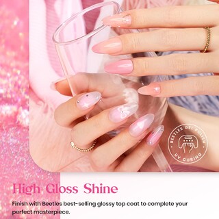 Foto 4 | Foto 4 | Set De Esmaltes De Uñas Beetles Gel, 6 Colores, Confeti, Purpurina Rosa - Venta Internacional.