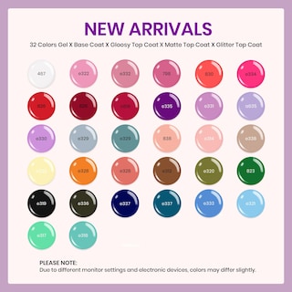 Foto 2 | Foto 2 | Set De Esmaltes De Uñas En Gel Beetles, 36 Unidades Con Capa Superior Base, 32 Colores - Venta Internacional.