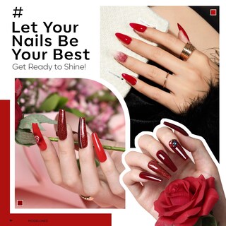 Foto 3 | Foto 3 | Set De Esmaltes De Uñas En Gel Modelones, 6 Colores Rojos, 7 Ml, San Valentín - Venta Internacional.