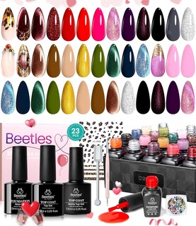 Foto 1 | Foto 1 | Set De Esmaltes De Uñas En Gel Beetles Mob Wife, 20 Colores Cat Eye - Venta Internacional.